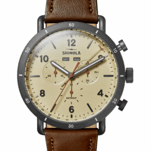 Shinola Canfield Sport chrono quartz 45mm cream dial strap